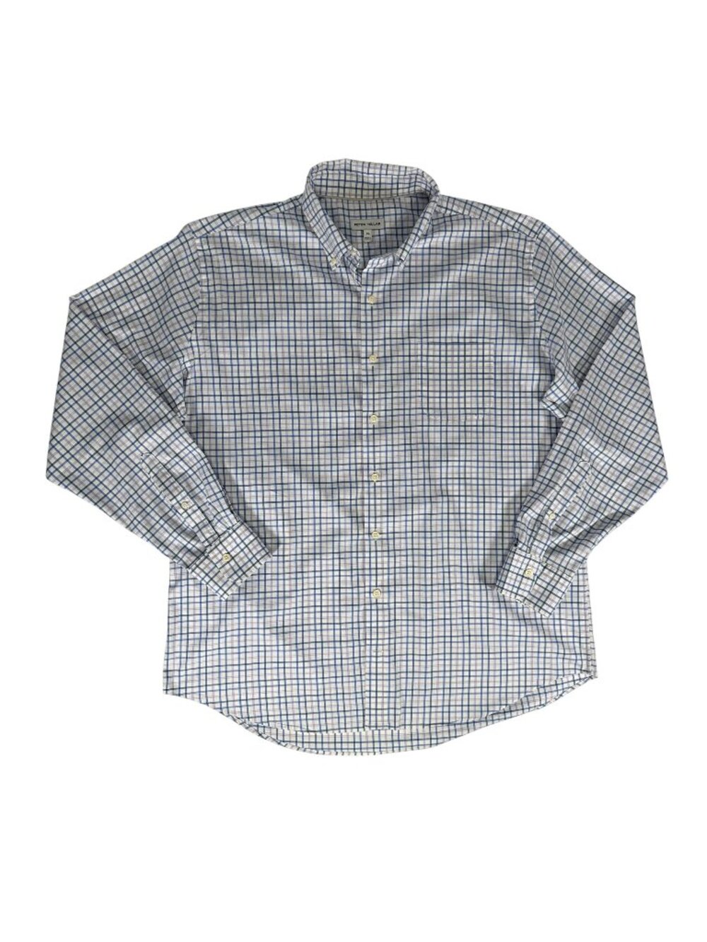 PETER MILLAR Crown Lite Cotton Stretch Sport Shirt Long Sleeve Button Down XL